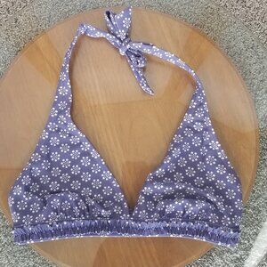 Boden Triangle Bikini Top Purple White Flowers US Size 6